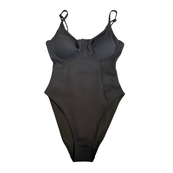 Good American Black Scuba Show Off One-Piece Swimsuit New - Picture 10 of 11